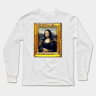 8-Bit Mona Lisa Long Sleeve T-Shirt